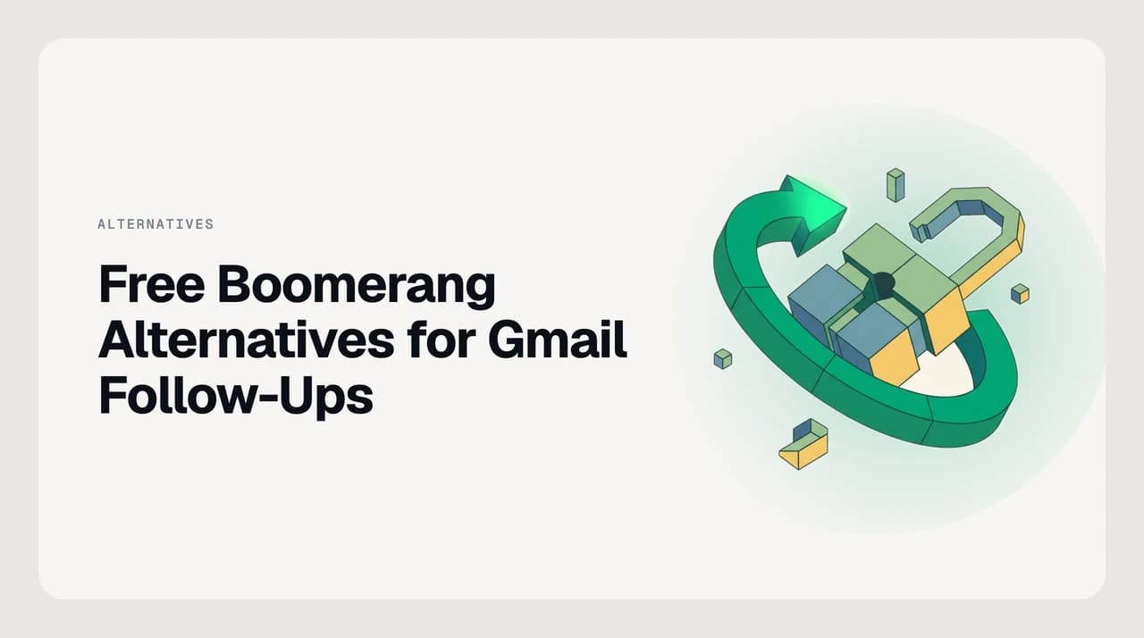 A ranked shortlist of free Boomerang alternatives for Gmail, comparing which tools keep a genuine no-cost tier for scheduling, follow-ups and read receipts