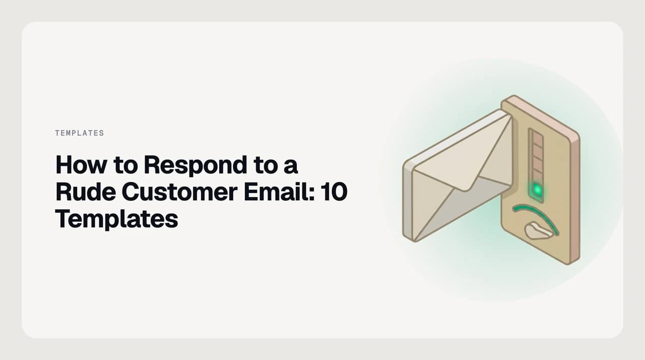 How to respond to a rude or angry B2B customer email — ten reply templates graded by heat level from frustrated to abusive