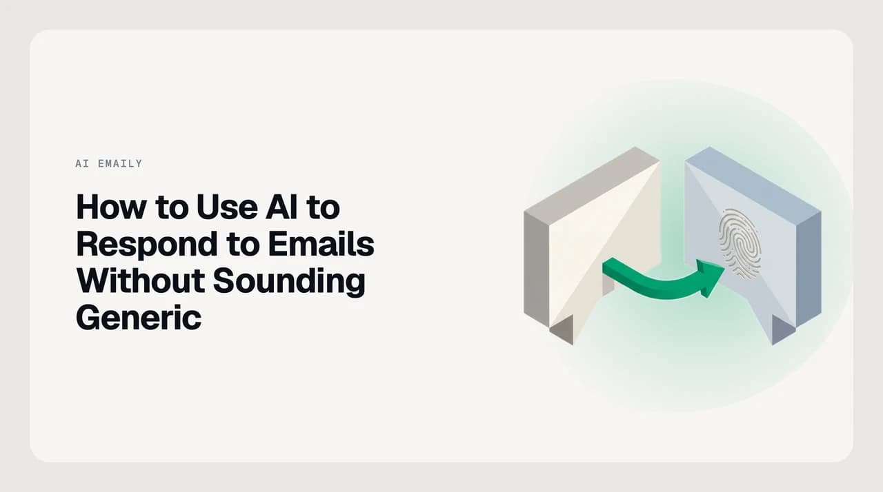 AI Emaily blog hero for using AI to respond to emails — a professional reviewing an AI-drafted reply in their inbox before approving it