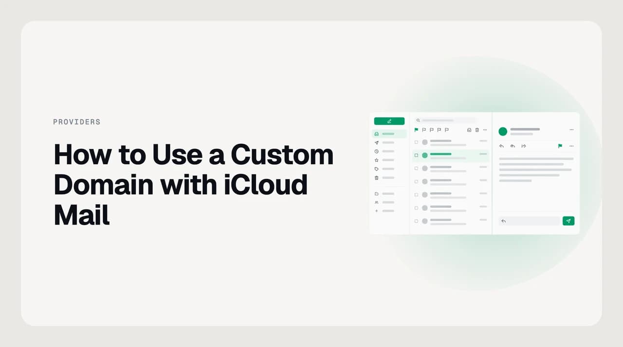 Personal domain connecting through DNS records into an iCloud Mail inbox