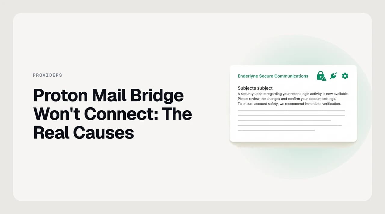Diagram showing Proton Mail Bridge relaying encrypted mail between Proton's servers and a local email client over localhost