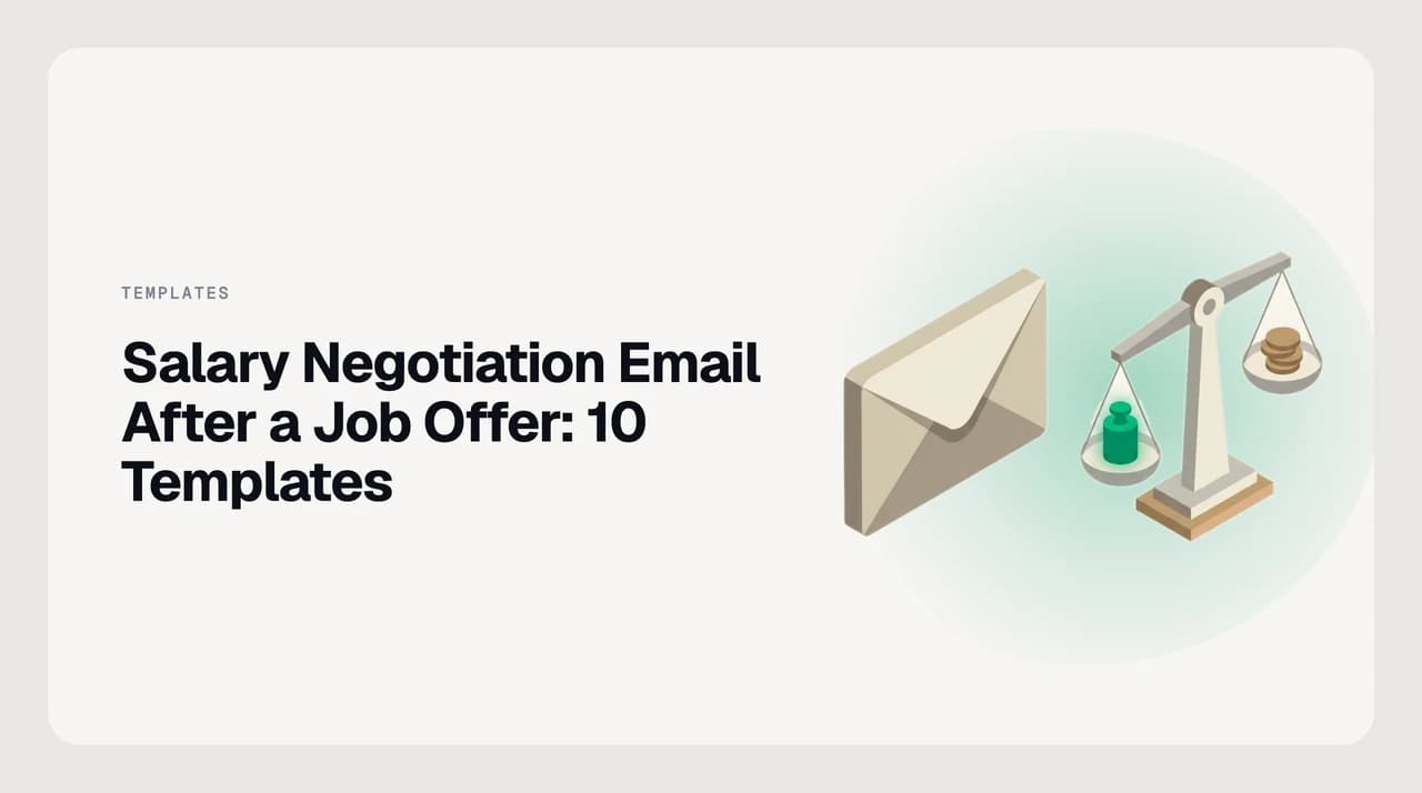 Salary negotiation email after a job offer — a professional composing a counter offer email to an employer, with bracketed template fields visible on screen