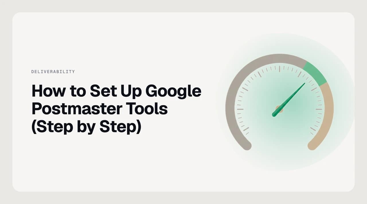 Setting up Google Postmaster Tools by adding a sending domain and verifying it with a DNS TXT record to unlock the Gmail deliverability dashboard.
