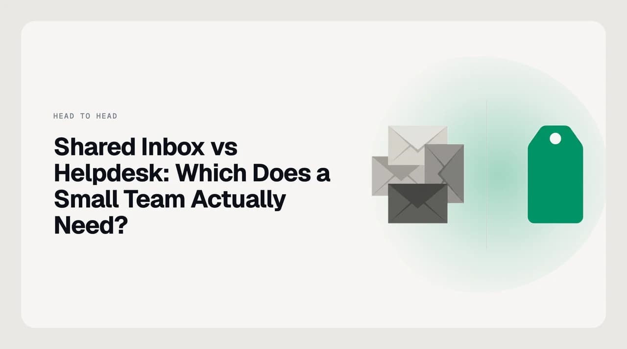 Shared inbox vs helpdesk for small teams — comparing a collaborative mailbox to a ticketing system with SLAs, routing and reports