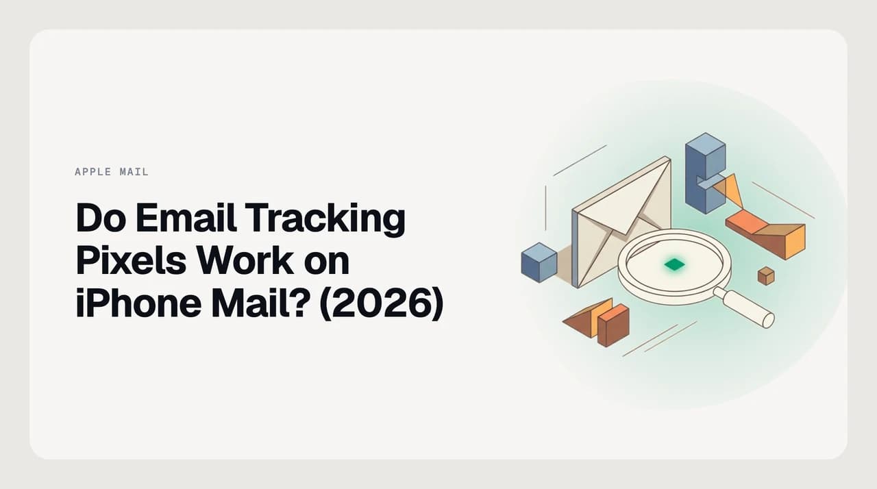 Diagram showing a tracking pixel in an email being intercepted by Apple Mail Privacy Protection, routing through Apple proxy servers on iPhone so the sender records Apple infrastructure data instead of the recipient's IP address