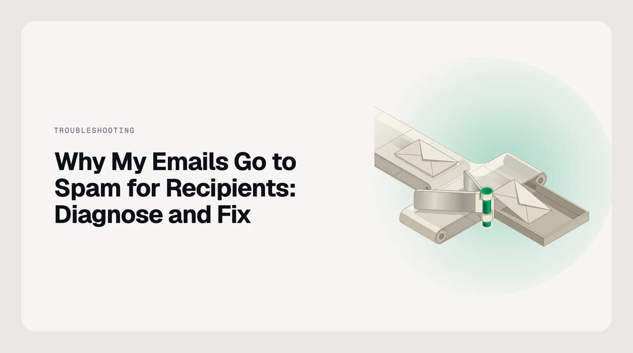 Diagnostic map of why emails go to the spam folder for recipients: authentication, sender reputation, complaint rate, and content signals.